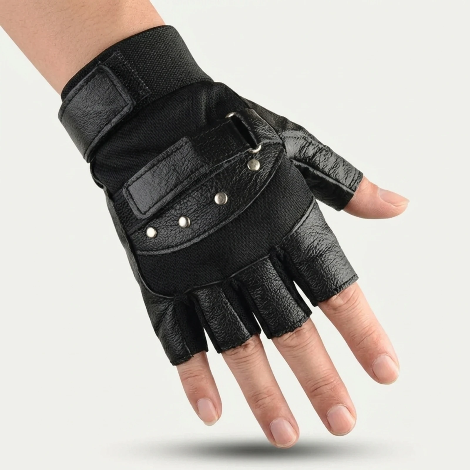 Fingerless Leather Cycling Gloves manufactured by Aly Leather Co., Sialkot